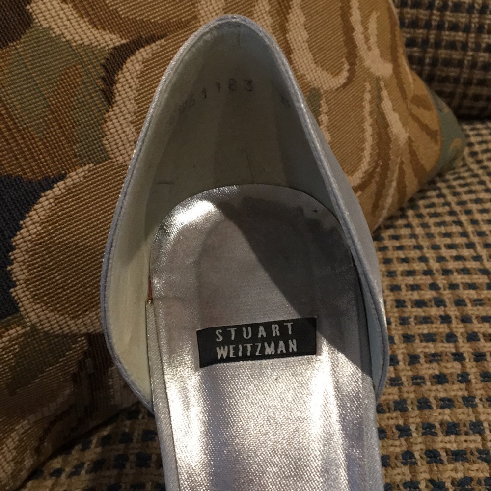 Stuart Weitzman Exotic Pewter Lame Pumps - image 2